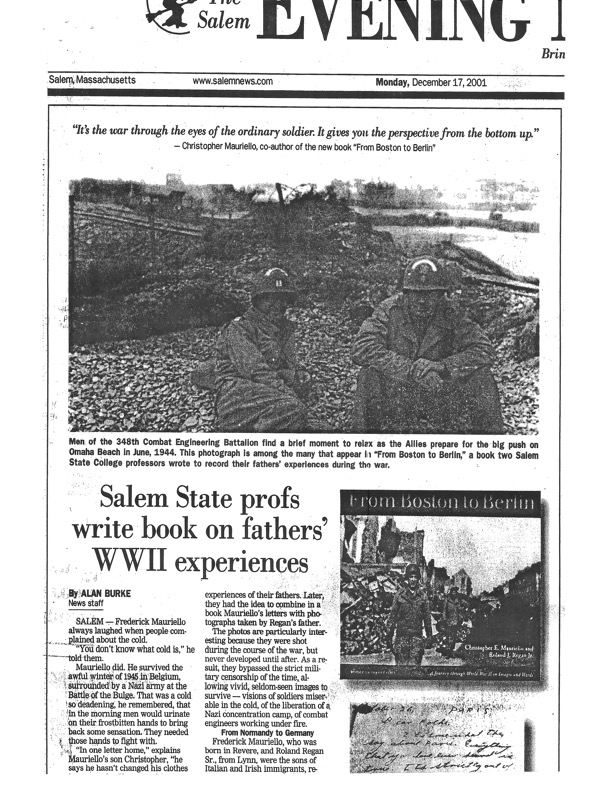 The Salem Evening News, December 17th, 2001